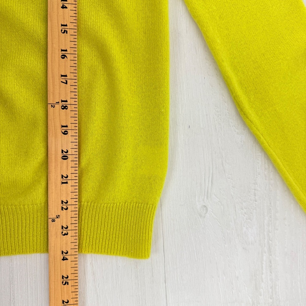 Charter Club Luxury Cashmere Cardigan Sweater Womens S‎ Bright Yellow Spring - Picture 14 of 14